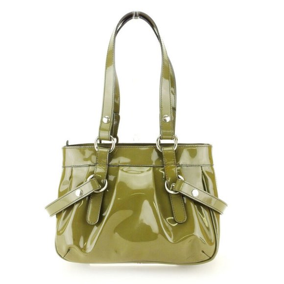 Authentic FURLA handbag with tack Enamel leather - Picture 2 of 9